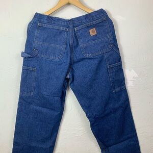 Y2K Carhartt Jeans 31x30 Blue Denim Utility Cargo No Tag